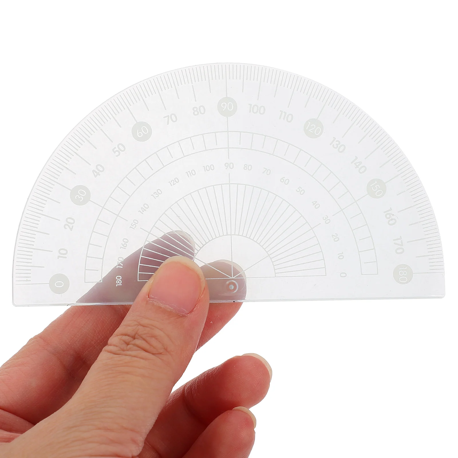 

20cm Ruler Triangle Protractor Set Clear Plastic Geometry Tools Blue Lightweight Measuring Classroom Supply Drafting Design