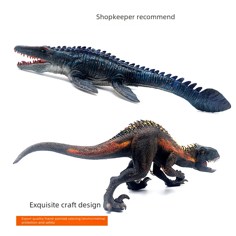 Realistic Dinosaur Toys Solid Brutal Dragon Plesiosaurus Model Toys Carcharodontosaurus King Dragon Boys Gifts