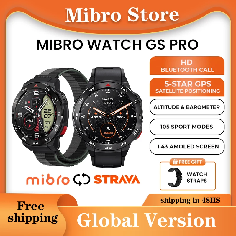 Mibro GS Pro ساعة رياضية ذكية تعمل بالبلوتوث مقاومة للماء للرجال reloj inteligente ساعة ذكية ساعات نسائية relojes para hombres mascul