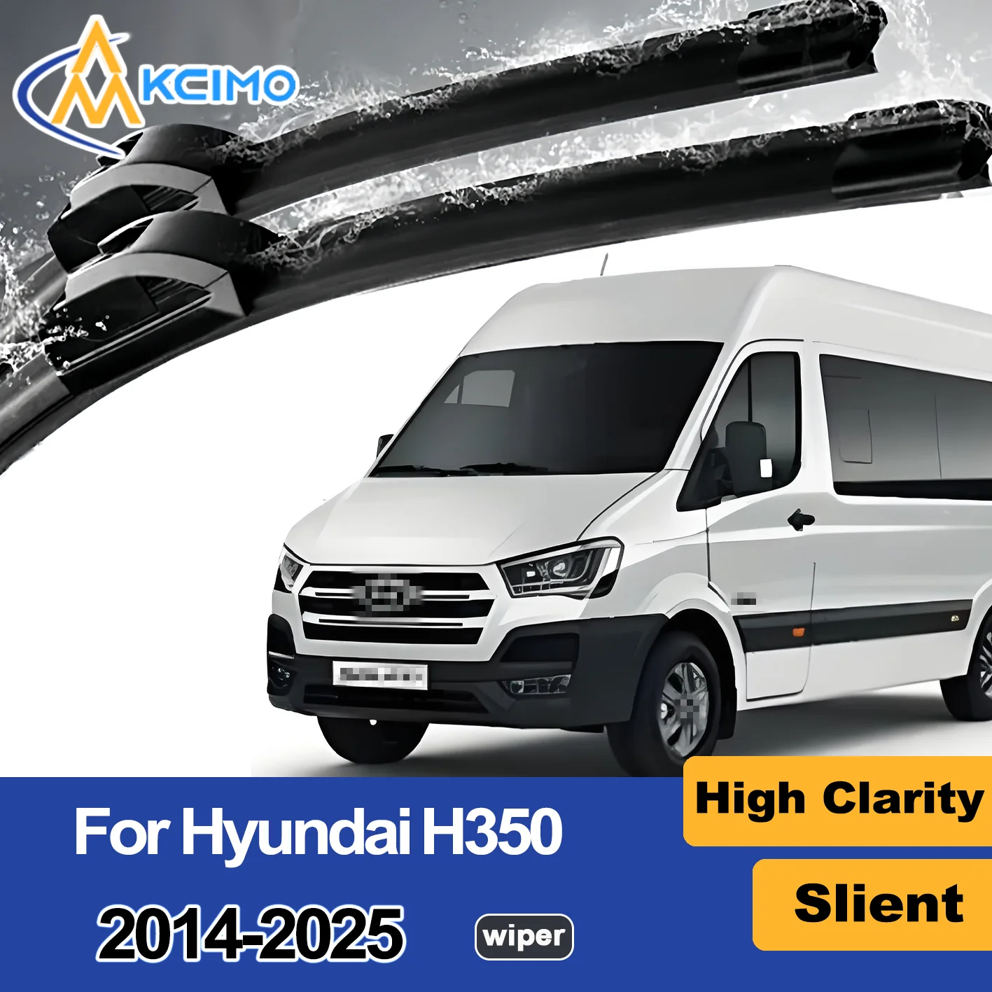 

2PCS Universal Wiper Blade for Hyundai H350 2014-2025 Hyundai Solati Hyundai Solati H350 (Mexico) Front Windshield Accessories