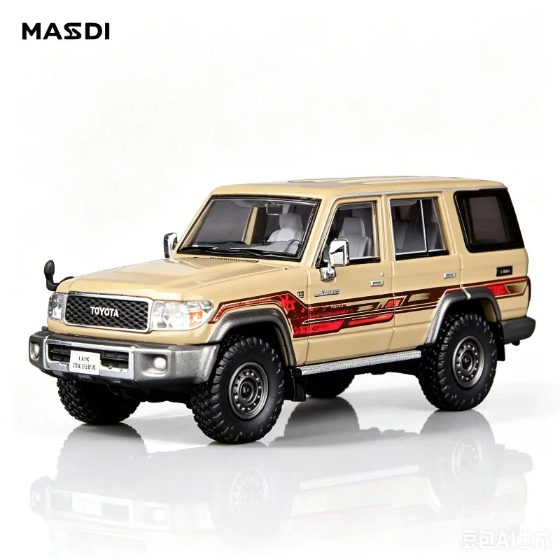 

MASDI 1:64 Toyota Land Cruiser LC76 Land Cruiser Hardcore Off road Alloy Car Model, Simulation Ornament, Adult Collectibles.