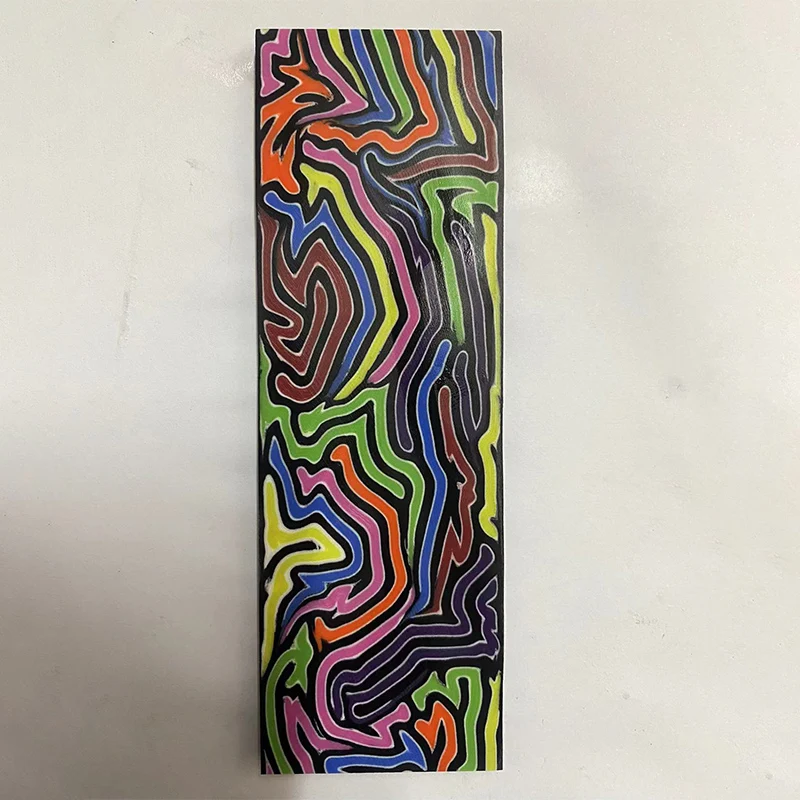 4 Sizes Damascus Colorful Geometric Pattern Knife Handle Making G10 Material Board Plate DIY Tools Scales Materials