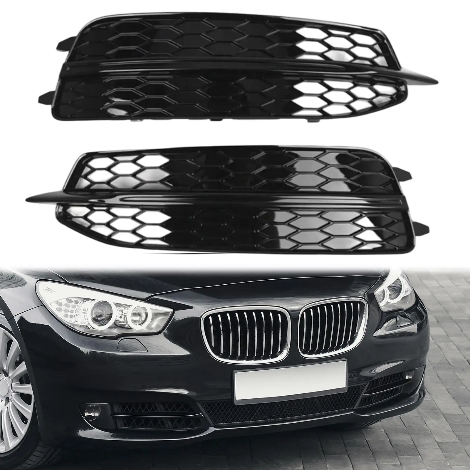 

Front Bumper Lower Grilles 4G0807681D Portable 1 Pair for Audi A6 C7