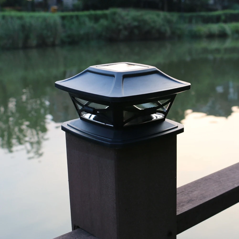 Solar Post Cap Lichter Outdoor Post Solar Lichter LED Glühbirne Zaun Post Lichter für 4x4 Zoll Holzpfosten warmweiß