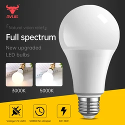 LED Full Spectrum Bulb E27 5W 7W 12W 15W 18W Led Bulb no flickering warm white light to adapt to the study Eye protection bulb