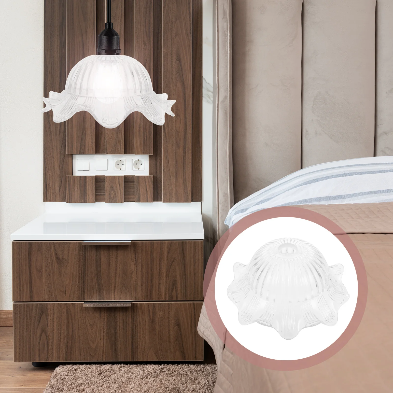 

Glass Chandelier Lampshade Nordic Style Ceiling Light Shade Replacement Hanging Lamp Cover Home Hotel Decorative Lampshades