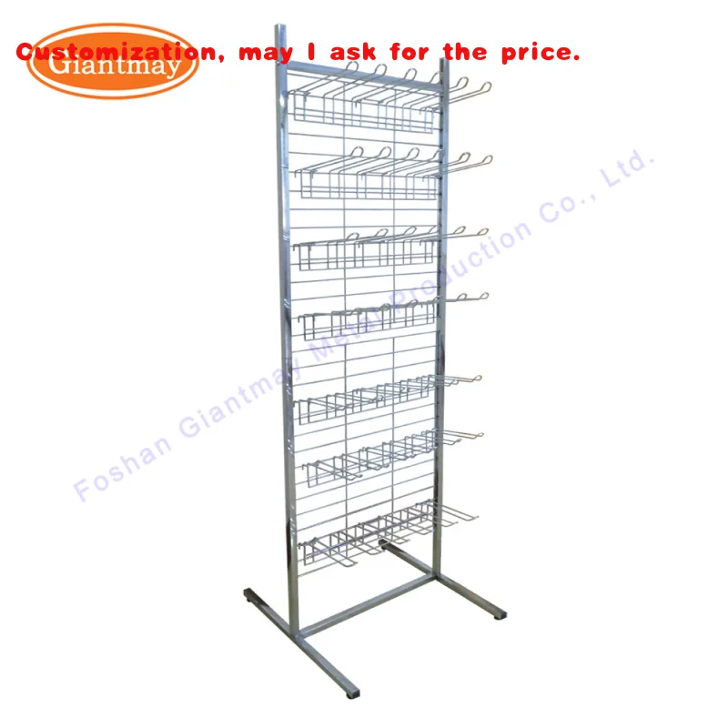 

custom.Custom Metal Floor Standing Baseball Glove Shelf Display Stand Retail Wire Mesh Hooks Hanging Racks Sports Shop