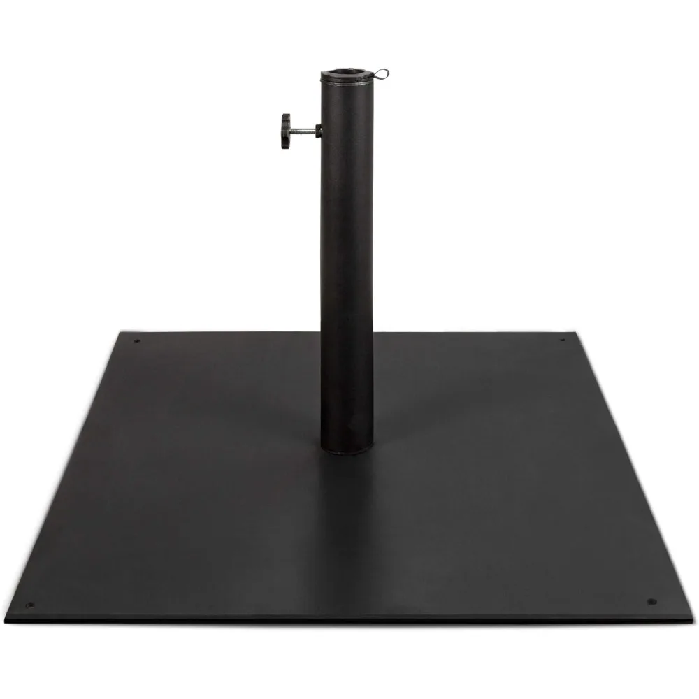 

38.5lb Steel Umbrella Base, Square Weighted Patio Stand for Outdoor, Backyard, Market Umbrellas, Sun Shade