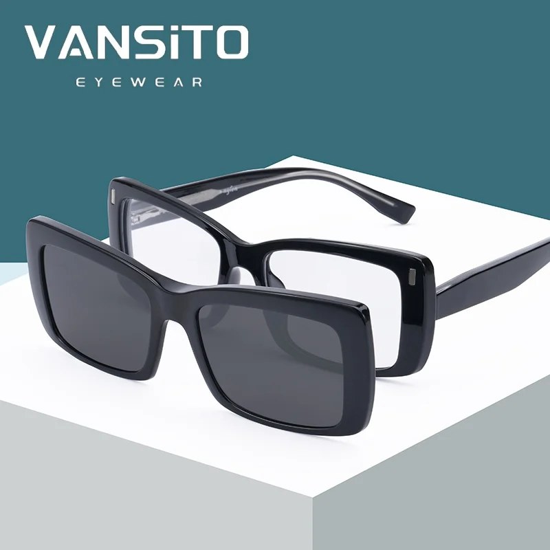 

VANSITO New Fashionable Ultra Light TR Polarized Sunglasses for Men and Women with Magnetic Absorption Dual purpose Optical Gla