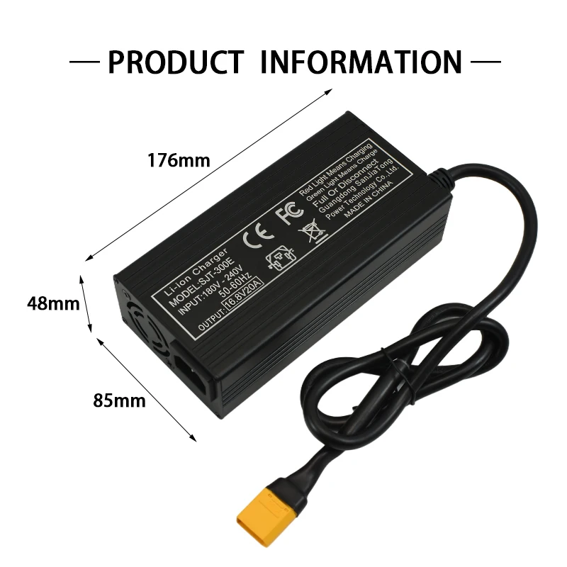 16.8 فولت 20A شاحن بطارية ليثيوم ل 4S 14.8 فولت بطارية ليثيوم أيون شاحن سريع مع مروحة الألومنيوم 100-240 فولت XT60 XT90 GX16