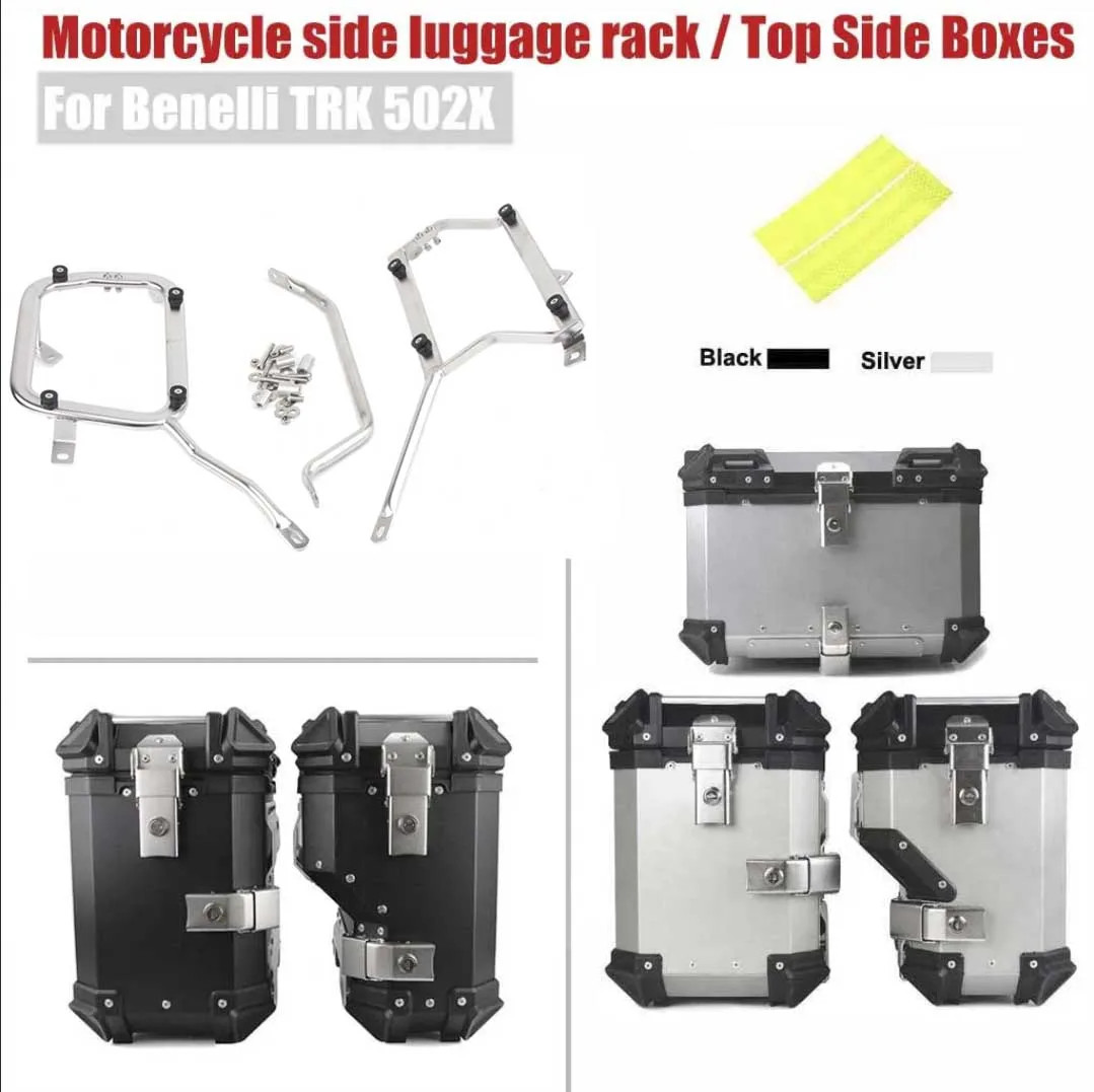 

For Benelli TRK 502X trk502X Motorcycle Trunk Side Luggage Case Pannier Frame Support Rear Top Box Helmet Topcase Moto Accessory