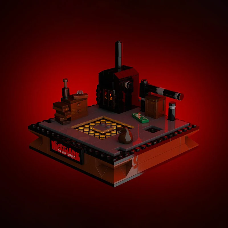 Street View Modell Moc Baustein Modular A Nightmare On Elm Street Keller Modell Technologie Ziegel DIY Montage Spielzeug Geschenke