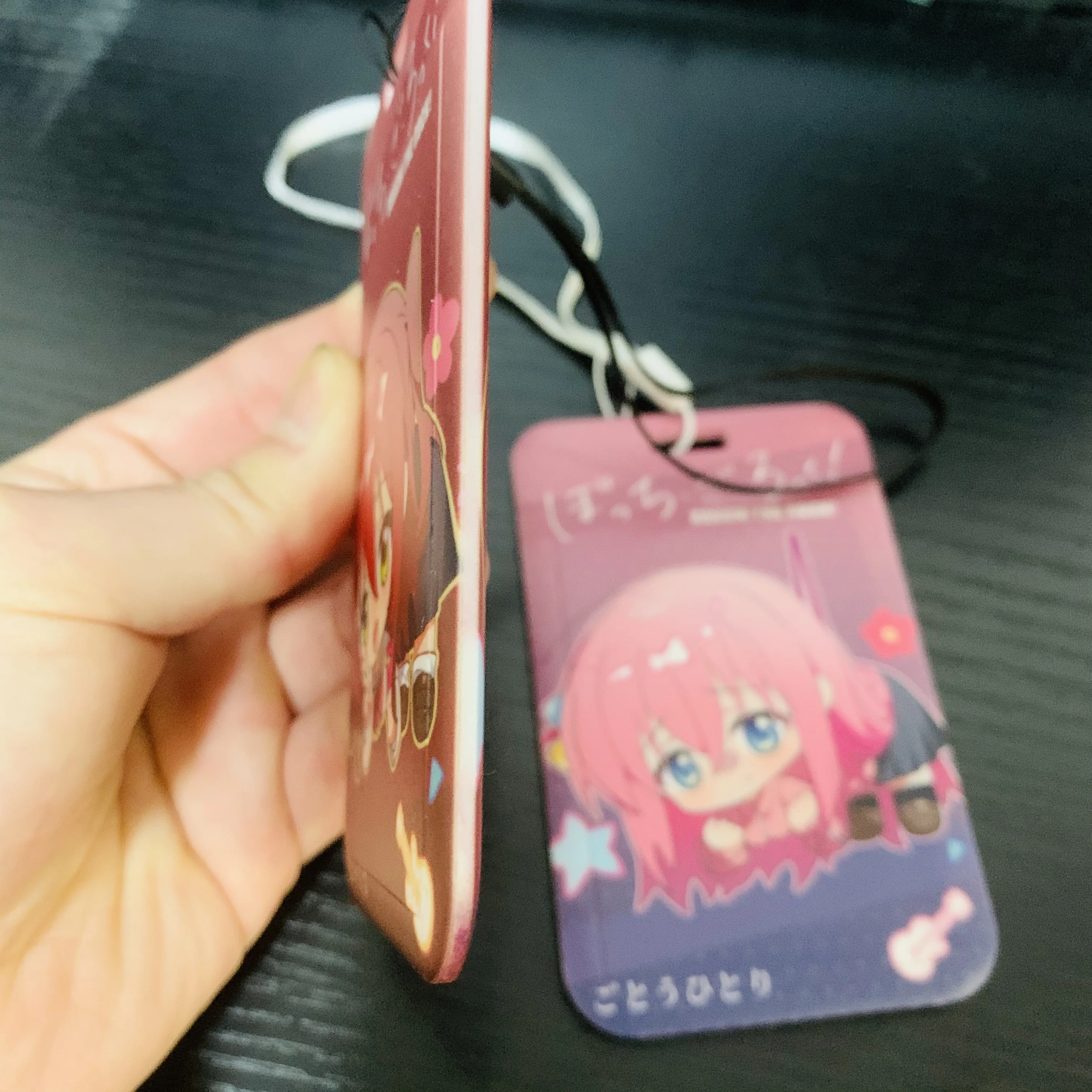 Hot Anime BOCCHI THE ROCK! Abs Student Id Bus Bank Card Holder Keychain Card Case Cover Box Pendant Keyring Decor Cosplay Gifts