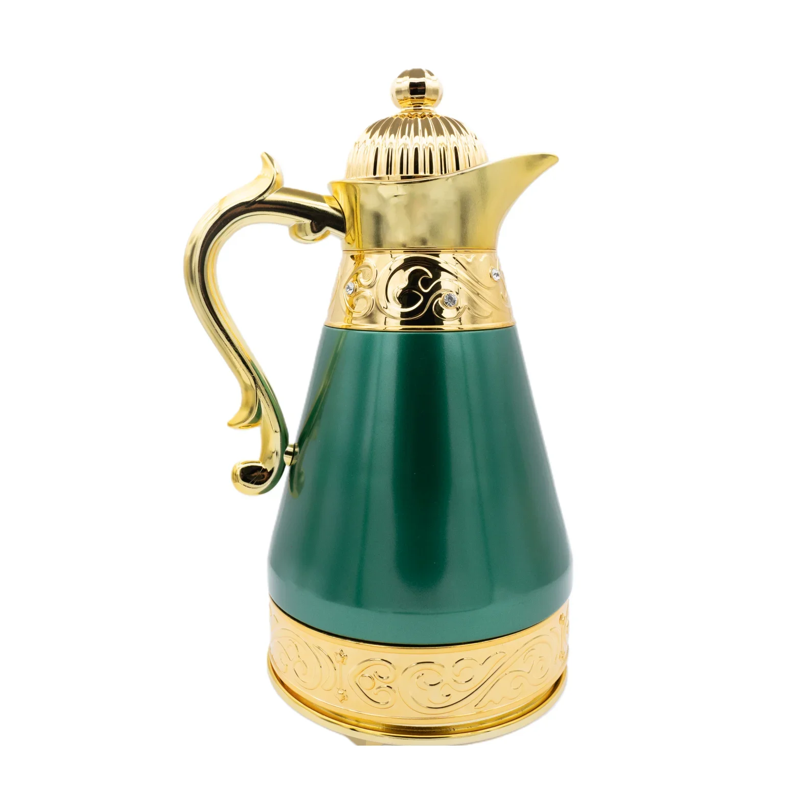 1L Arabian Glass Liner Dallah Pot Arabic Coffee Stainless Steel Vacuum Flask Tea Coffee Kettle Set Thermal Big Capacity Thermos