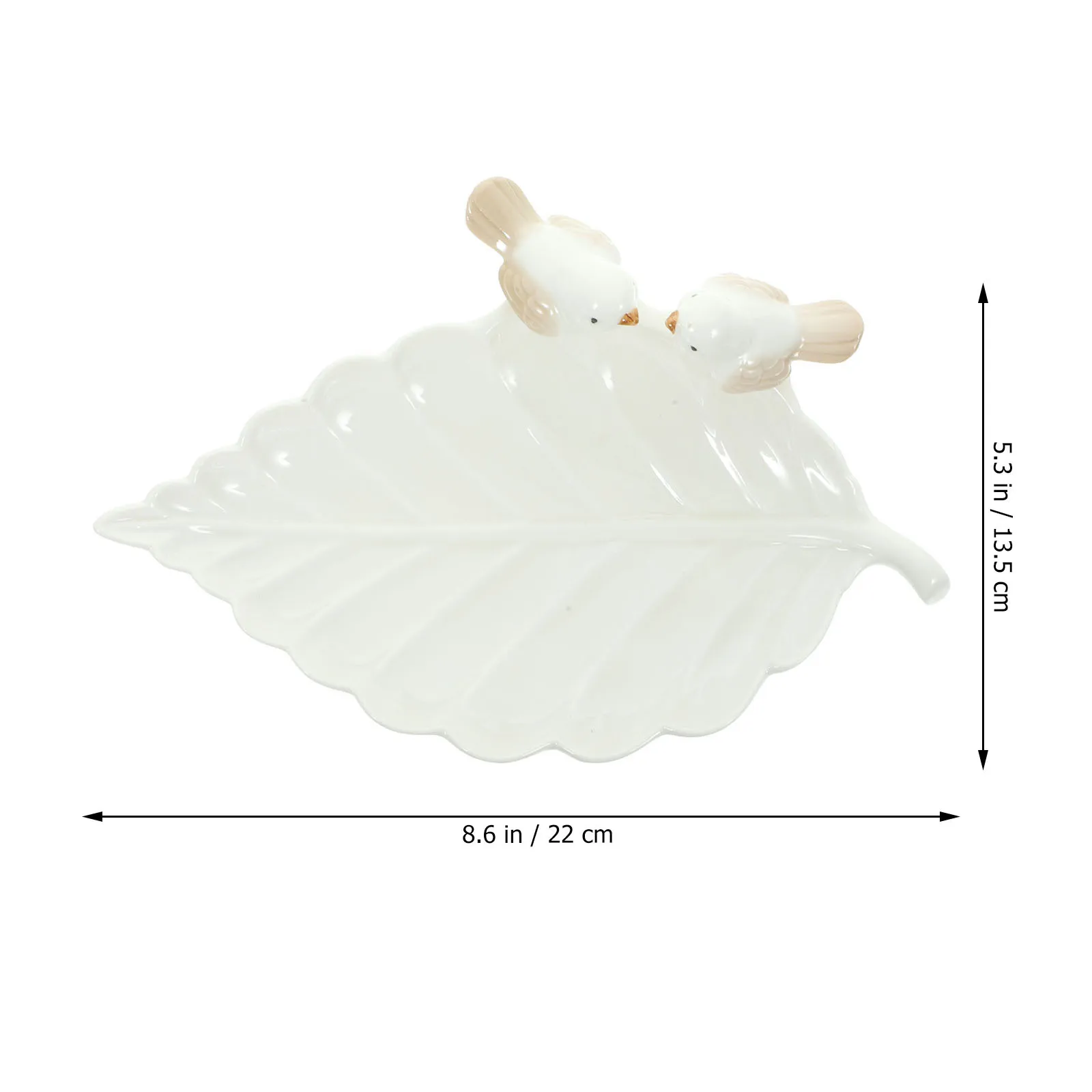 

Керамический поднос для ювелирных изделий в виде птицы на листьях, органайзер для колец, серег, ожерелий, домашний декор, кольцо, блюдо, держатель для колец в форме листа