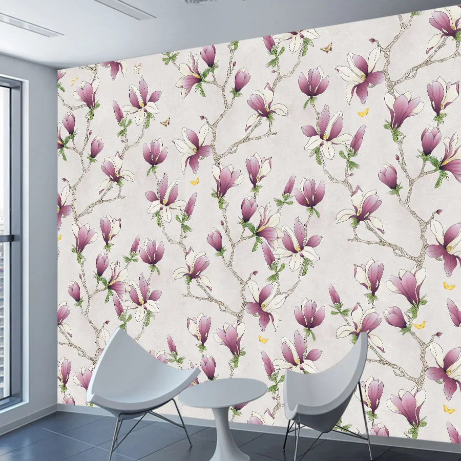 12+ Botanical Nature Floral Branch Natural Murals,Wallpaper Decor for Living Room Girls Walls Renovation, Self Adhesive Optional