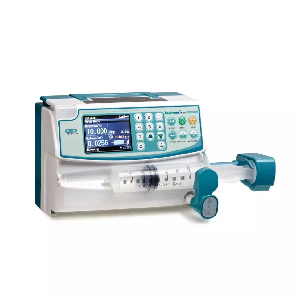 Medical Human Veterinary Real Time Alarm Multi Language Good Quality Infusion Syringe Pump