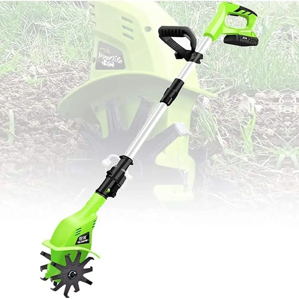 

Portable Electric Garden Tiller with Rechargeable Battery for Compact Soil and Lawn Care