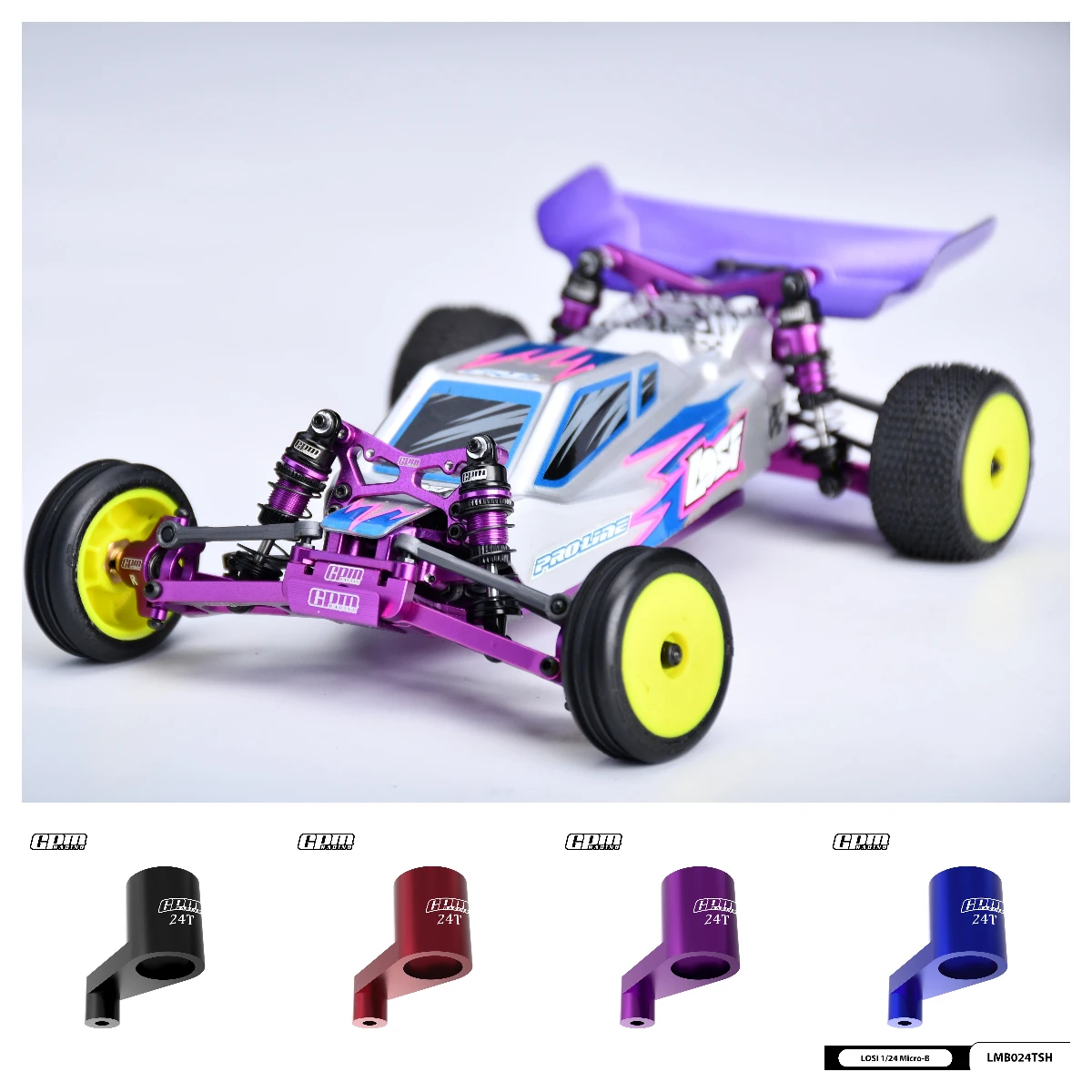 GPM 7075 Alloy 24T Servo Arm For LOSI 1/24 Micro-B / 1/28 Micro-T2S 2WD RTR Stadium Truck-LOS-1392