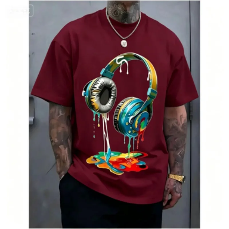 Men's 100% Cotton T-shirt  Machine-washable All Season Comfortable Soft and Well-fitting Casual Style