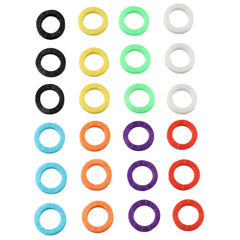 24PCS Key Case Elastic Silicone 8 Assorted Colors Key Cap Covers Home