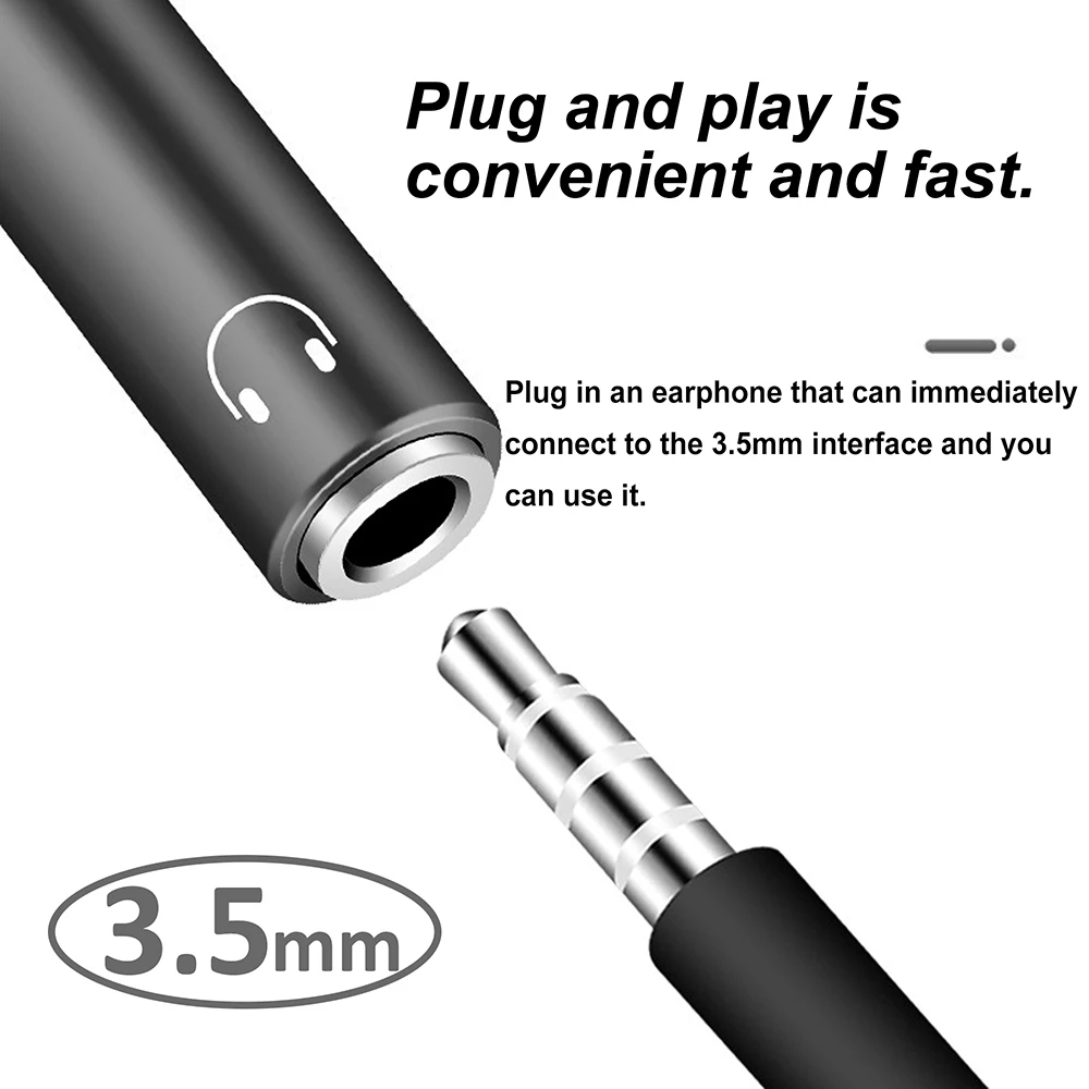 1pcs 2pcs USB Type C to 3.5mm Headphone and Charger Adapter 2-in-1 USB C to AUX Audio Jack Dongle Charger Cable For Fast Samsung