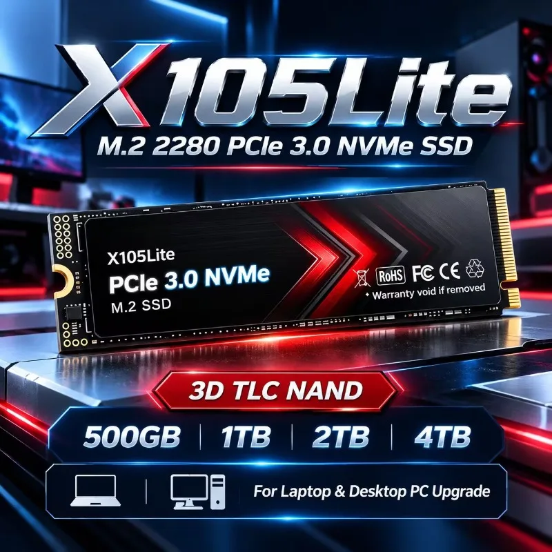 2026 X105Lite NVME SSD M2 NVMe Portable Hard Drive Solid State Disk PCIE4.0 up to 7300MB/s 500GB-4TB for Laptop Desktop