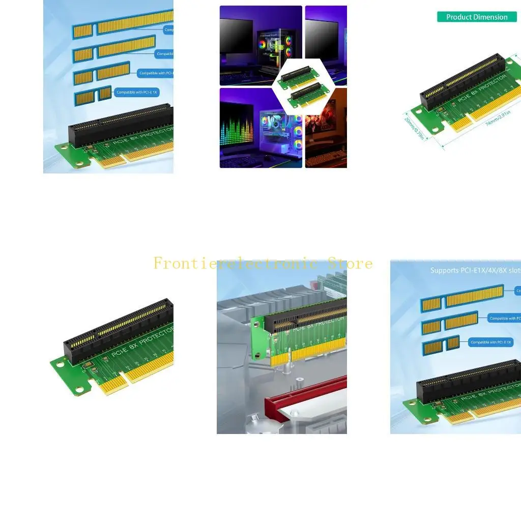 G8DB PCIE 8X 90 Degree Adapter Risers Card PCIE 90 Degree Right Angled Risers Adapter Card for 1U Computer Server Chassis