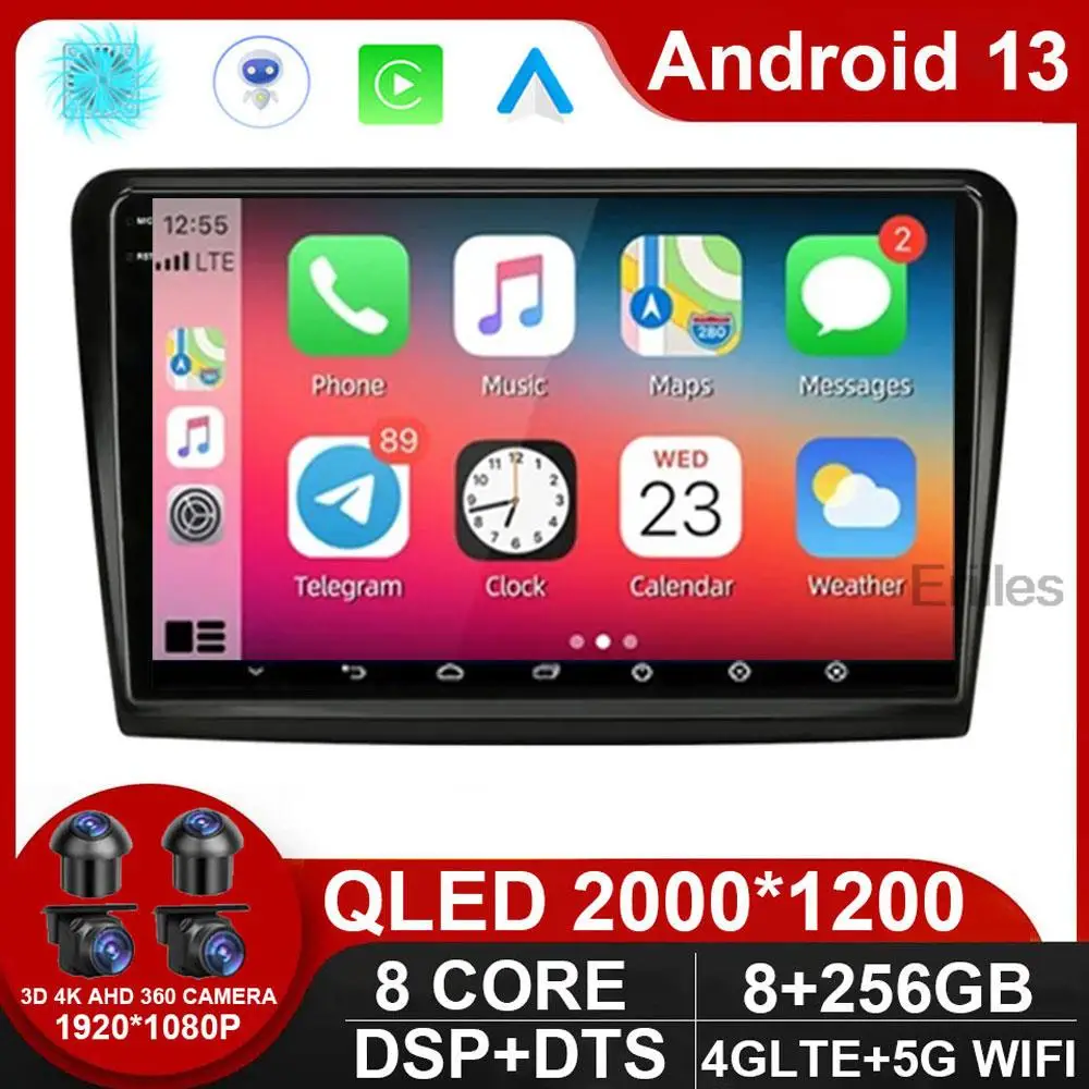 

10.1" 4G Carplay 2din Android 13 Car Radio Multimidia Video Player Navigation GPS For Skoda Superb 2 B6 2008 - 2015 Head Unit
