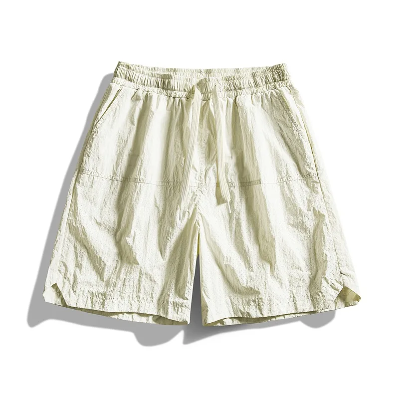 Summer New Loose Wide Leg Ice Feel Five Points Sports Shorts Unisex Thin Quick Dry Drawstring All Match Outdoor Casual Pants