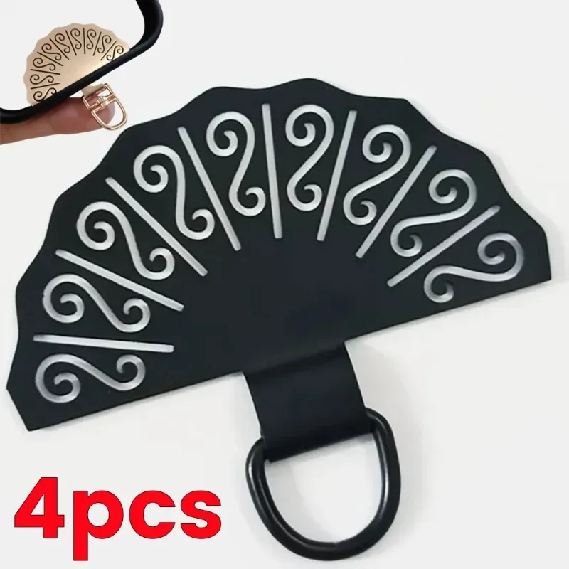 4/1 adet Fan Şekilli Metal Cep Telefonu Tether Sekmeleri Ultra Ince Anti-kayıp Paslanmaz Çelik Cep Telefonu Kordon Yama Yedek Conta