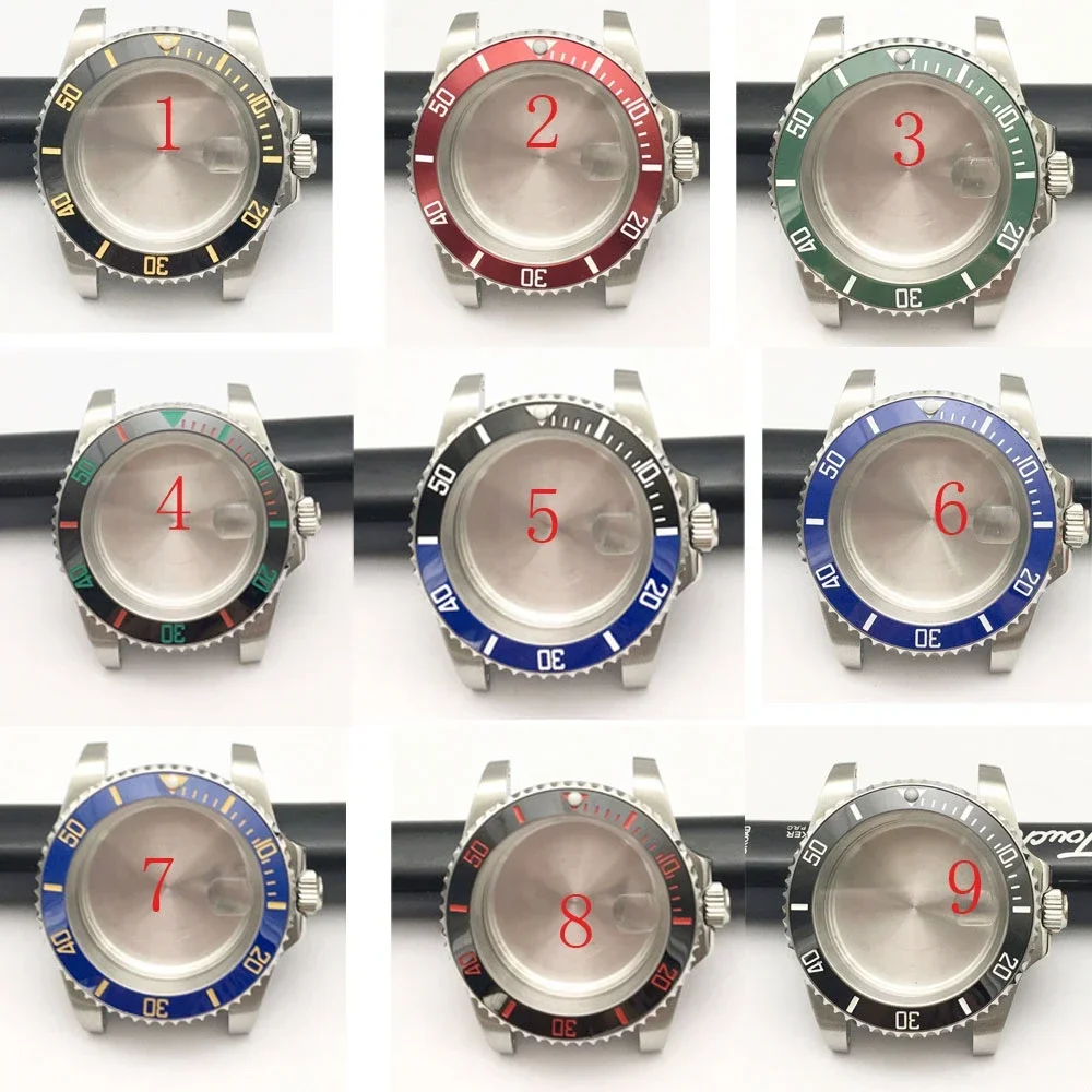 メンズステンレススチール時計ケース,メカニカル時計アクセサリーセット,動き40mm, 8200, 8215, 2813, 3804