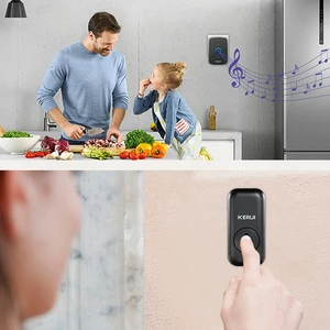 Kerui-impromable keru-freie Glocke, Smart Home Door Bell, willkommene Melodien, LED-Blitzsicherheit, einstellbares Volumen 12 Hauptverkauf Elektret Bell - №10