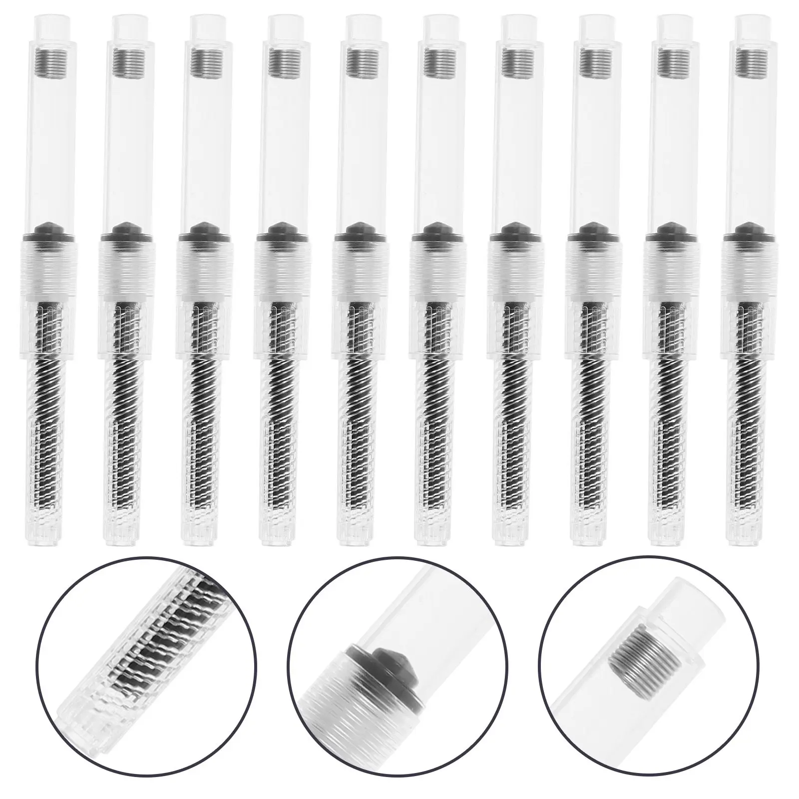 10 Pcs Fountain Pen Absorber Ink Converter Tool Black Pens Refiller Accessories Absorbers Spring