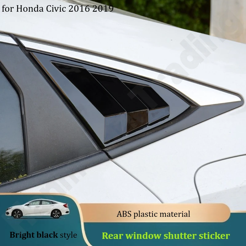 

Для Honda Civic 2016 2019, наклейка на заднее стекло, рожок, крышка зеркала заднего вида/аксессуары для модификации