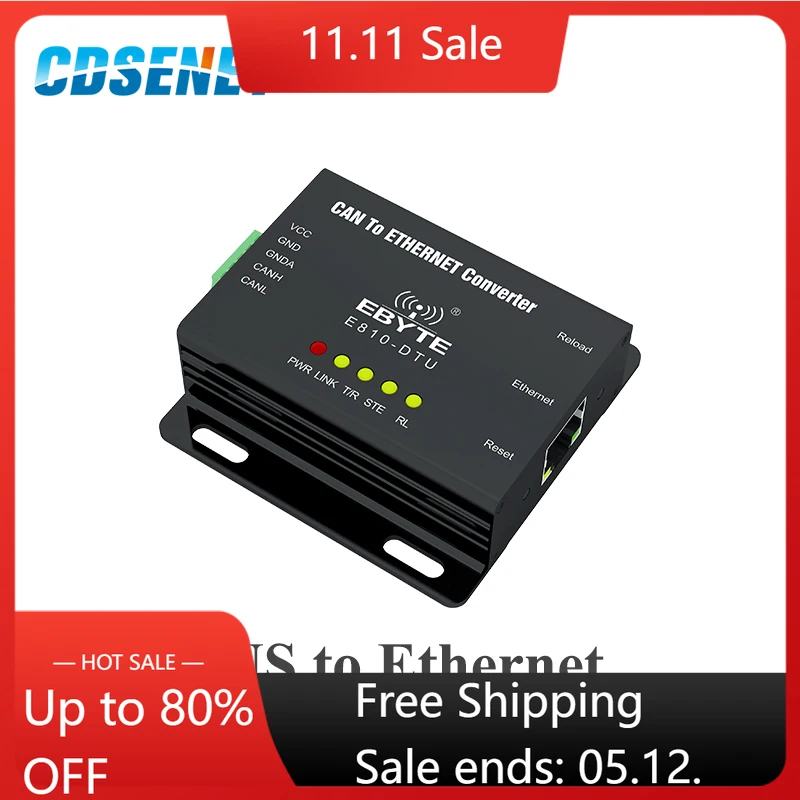 

E810-DTU(CAN-ETH) CAN-шина Ethernet Прозрачная передача Протокол Modbus Последовательный порт Беспроводной модем приемопередатчика