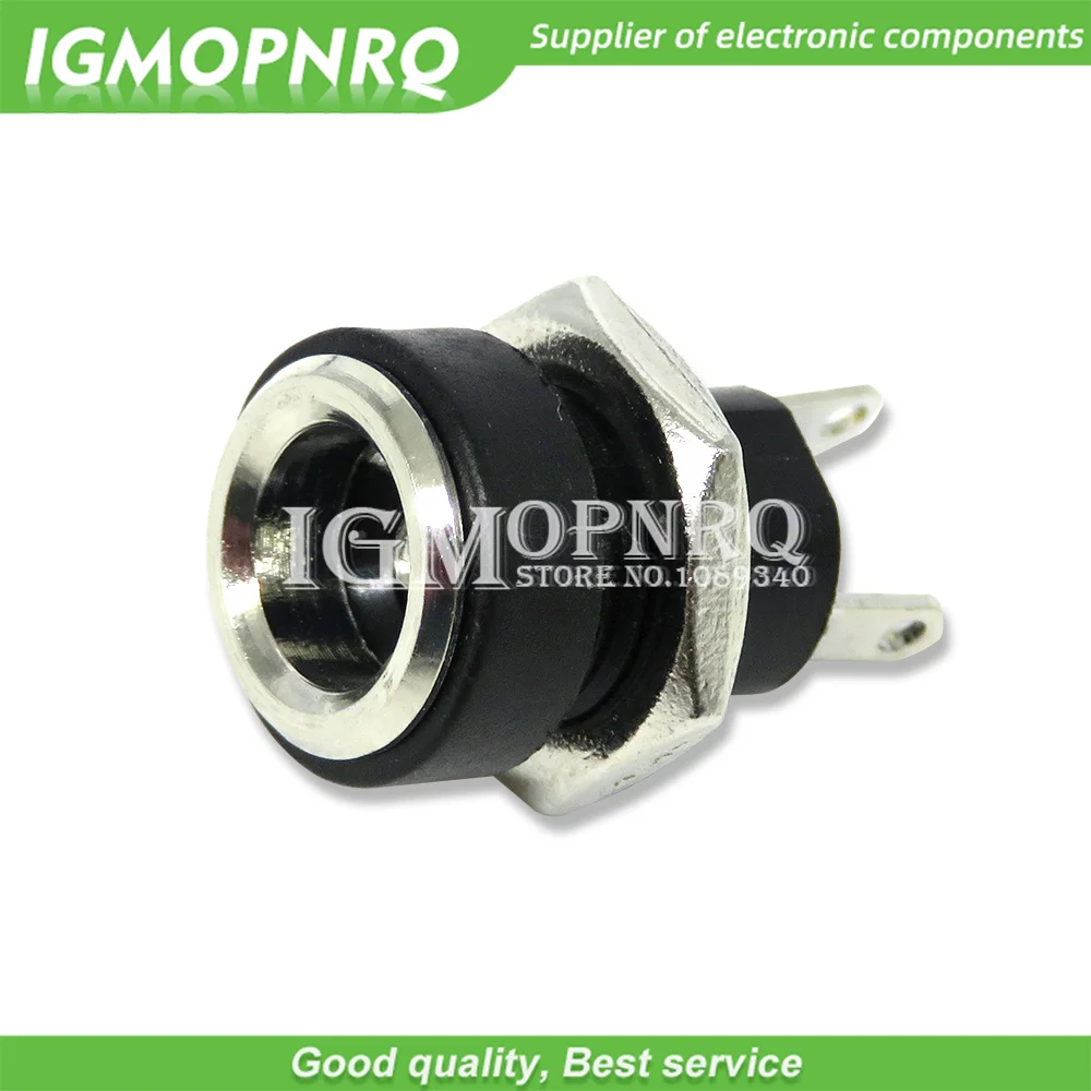 10PCS DC-022B 3A 12v for DC Power Supply Jack Socket Female Panel Mount Connector 5.5 mm x 2.1mm 5.5 mm x 2.5mm DC022B Connector