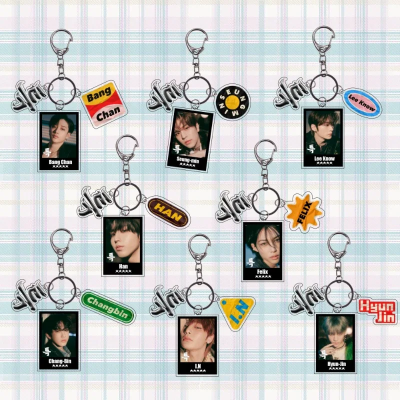 Felix Bang Chan Hwang Hyun Jin Chang-Bin Popular Korean Idol Boy Group Surrounding Cartoon Acrylic Keychain Keychain Collection