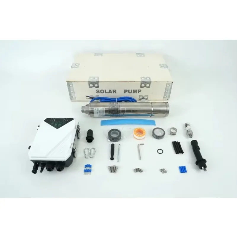 มอเตอร์ 48V DC พร้อมตัวควบคุม MPPT ปั๊มน้ำพลังงานแสงอาทิตย์แบบแรงดันสูงสำหรับระบบการเกษตรและการชลประทาน