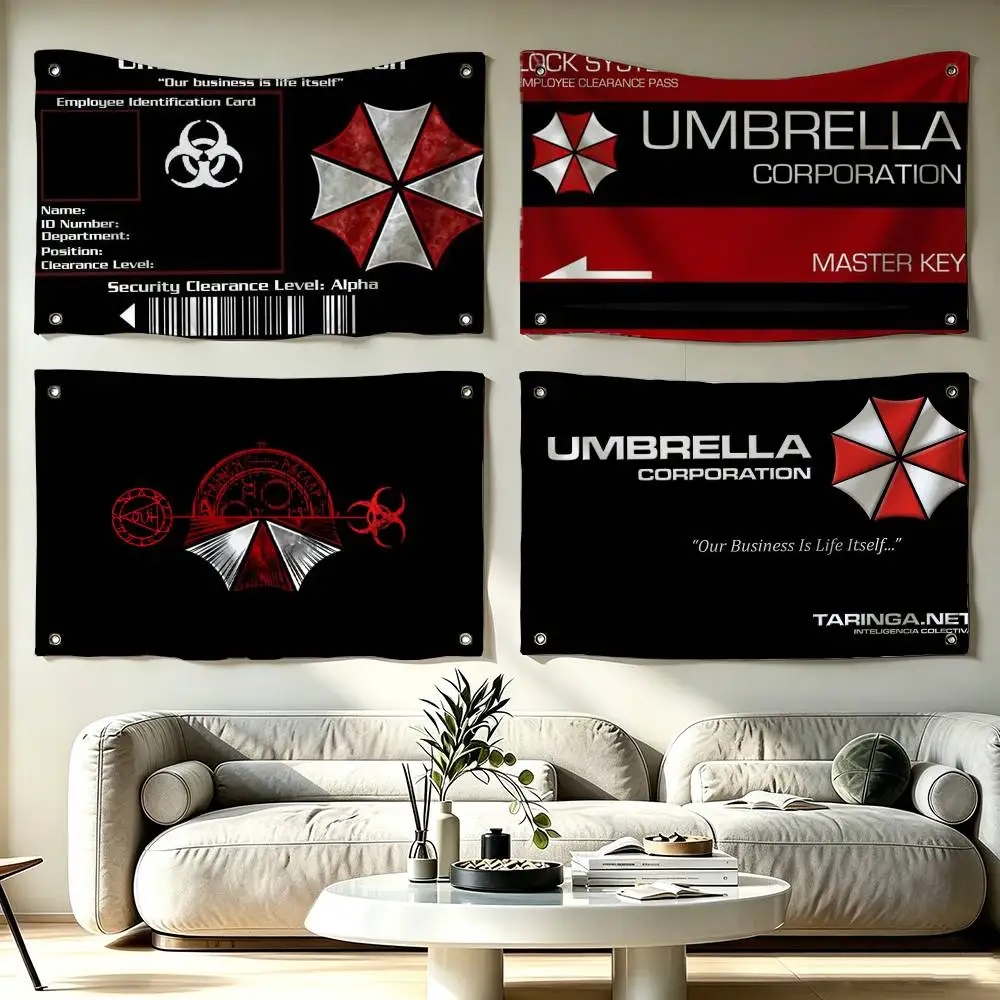 Resident Evil Umbrella Key Flag Suitable For Party Club Outdoor Interior Wall Decoration Banner Fans Gift