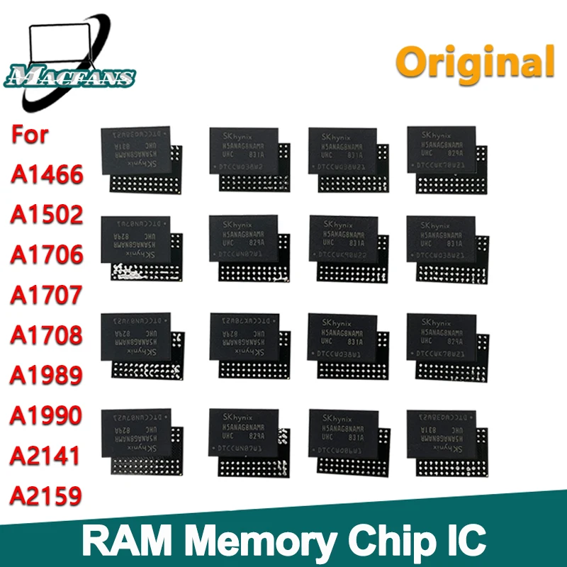 

Original A1708 Memory Chip IC for Macbook Air Pro A1466 A1502 A1706 A1989 A1990 A2141 A2159 Repair Ram Flash 8G 16G 32G 64G