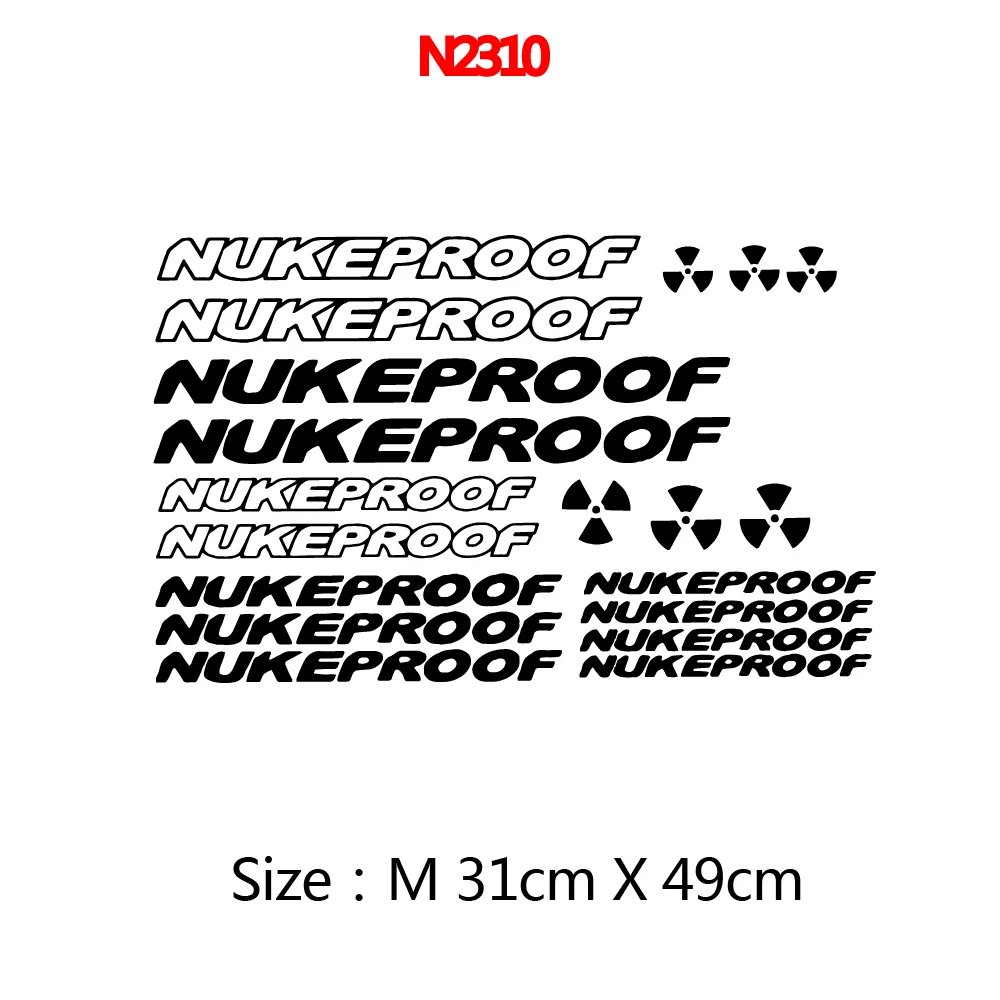 Nukeproof Nuclear Power Racing Frame Bicycle Stickers Die-cut Decal