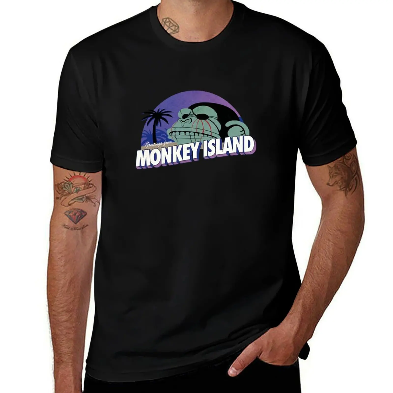 

GREETINGS FROM MONKEY ISLAND T-Shirt t shirts for man graphic tees essential t shirt man t shirts cotton T-Shirt
