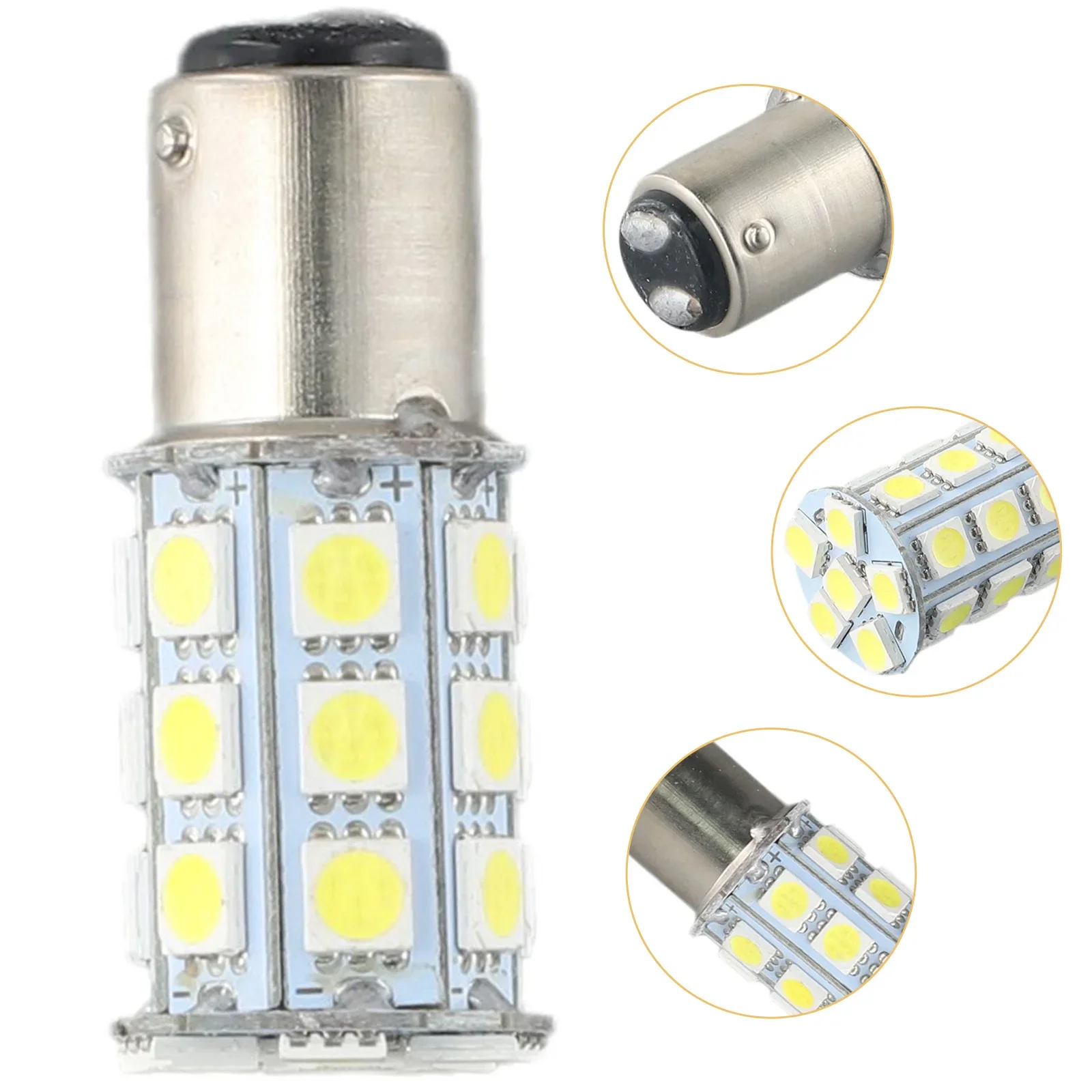 Parts LED White Cabin Marine Practical 1004 1076 1142 1Pcs 27-SMD BA15D 6000K White Boat Brand New High Quality