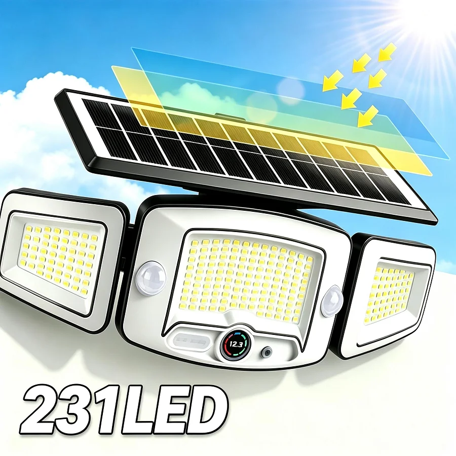 Balance Beam Outdoor - Luz Solar 231LED de 6000mah para