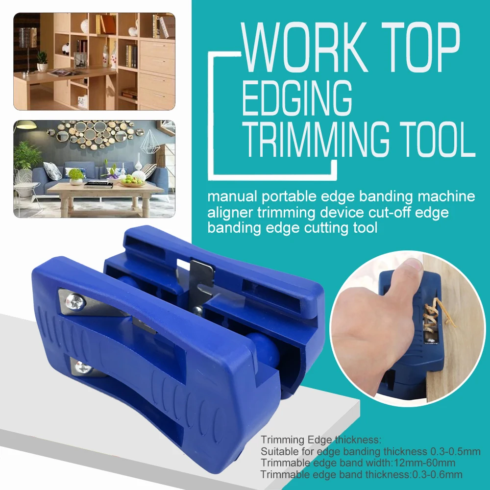 Woodworking PVC Edge Banding End Trimmer Manual Hand Cutting Tools Work Top Edging Trimming Tool