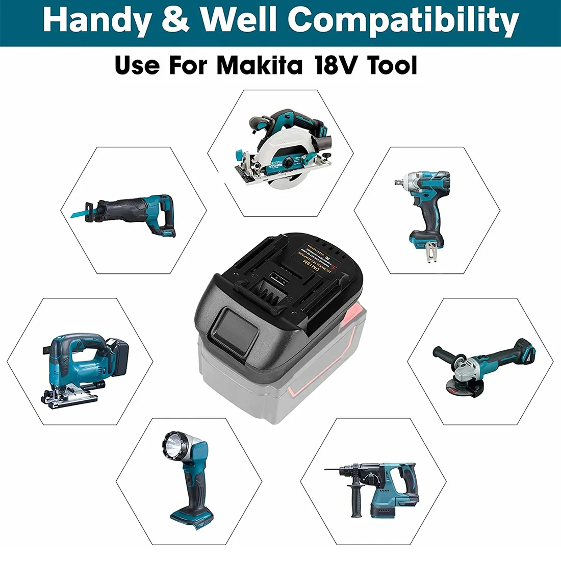 

AB42-DM18M Battery Convertor Adapter For Milwauke M18 For DEWA 20V Battery Convert To For 18V BL1830 BL1850 Battery