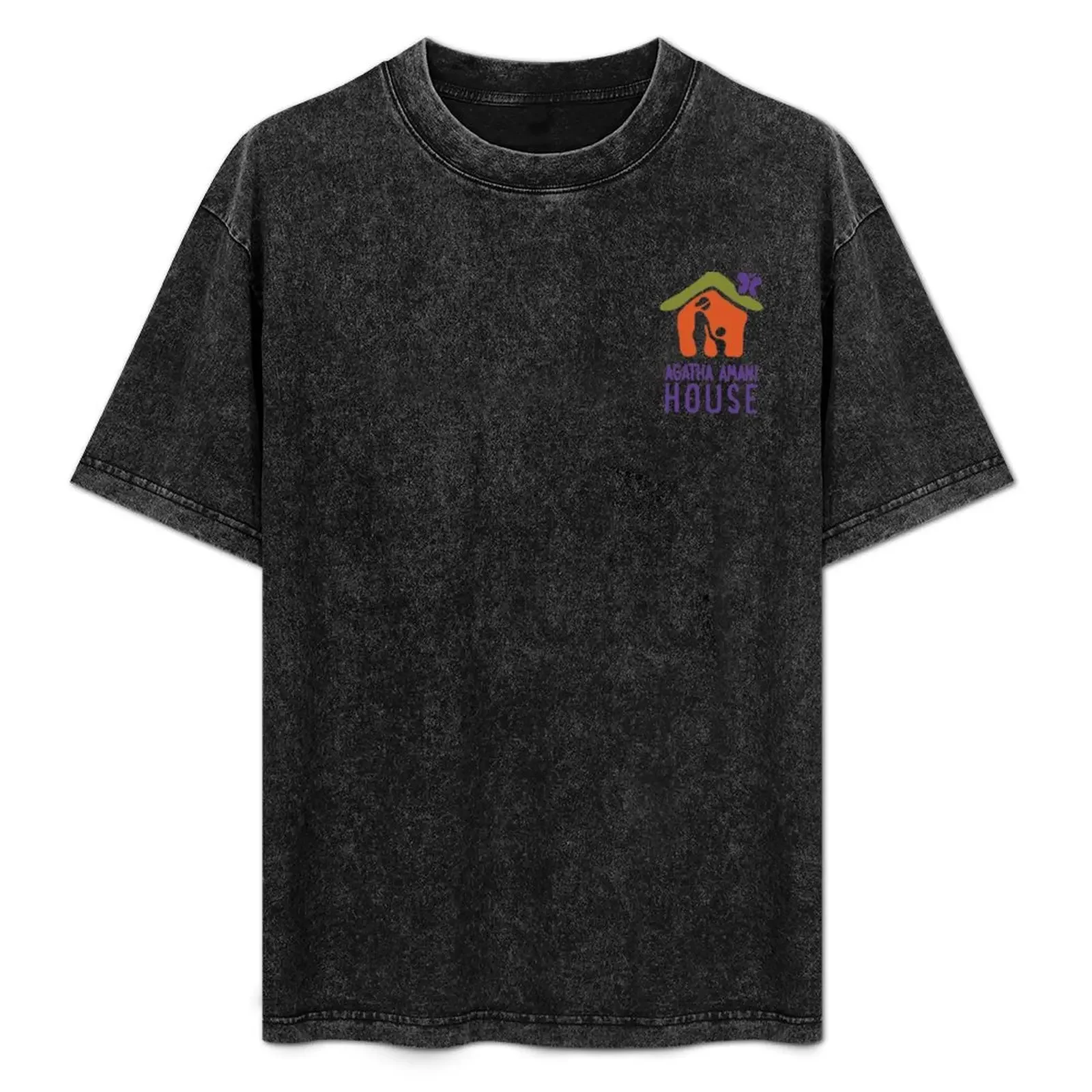 

Agatha Amani House AAH Logo T-Shirt Soft Casual Short Sleeve Cotton Tee