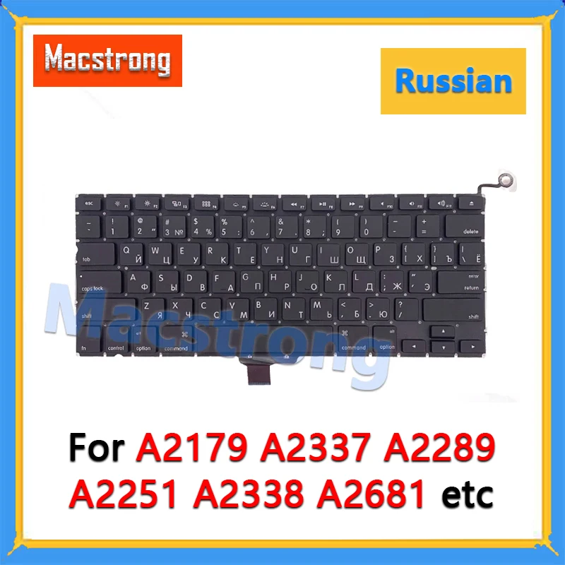 Imagem -02 - Reparação de Teclado para Macbook Pro Air A2179 A2337 A2289 A2251 Russo ru Rússia A2338 A2681 Novo