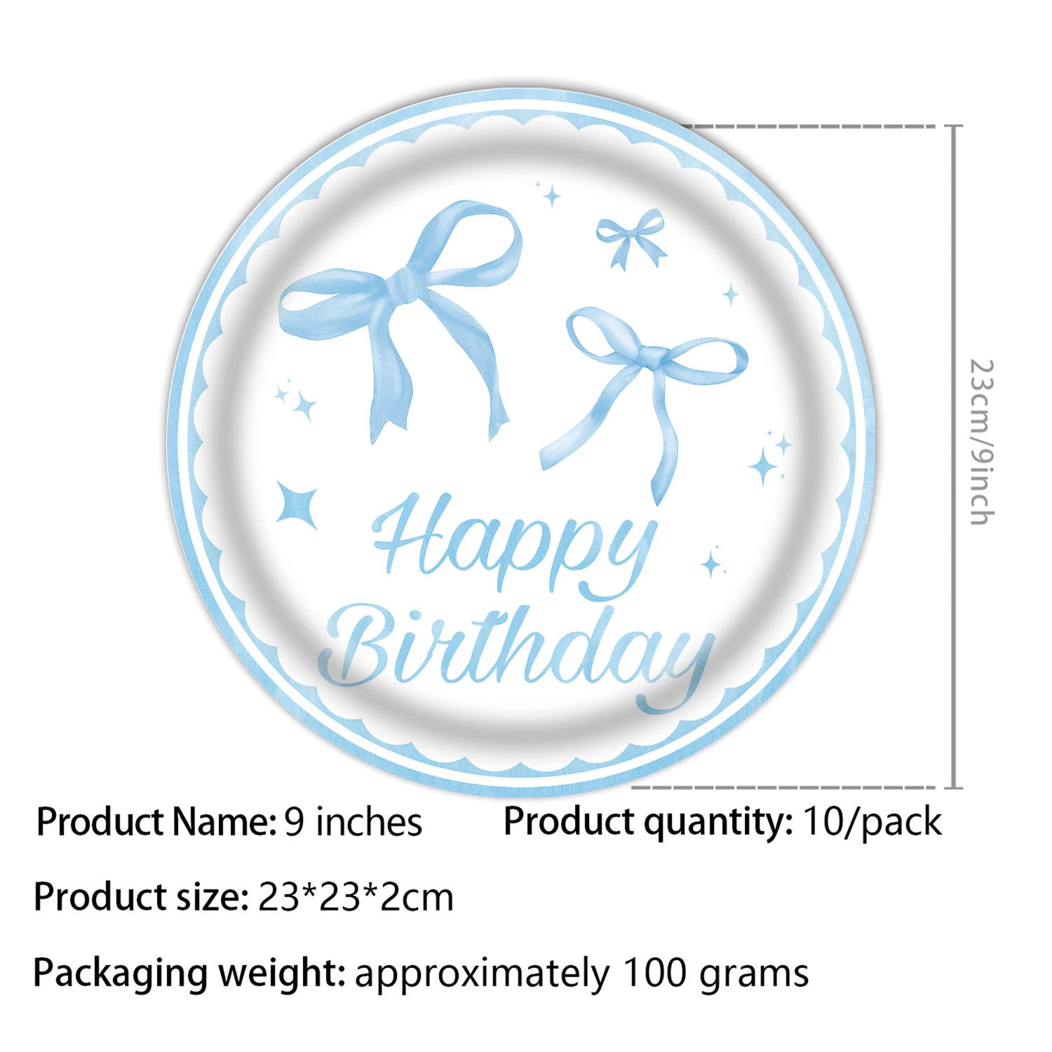 Light Blue Bow Birthday Party  - Table Cloth Disposable ulasan dan harga